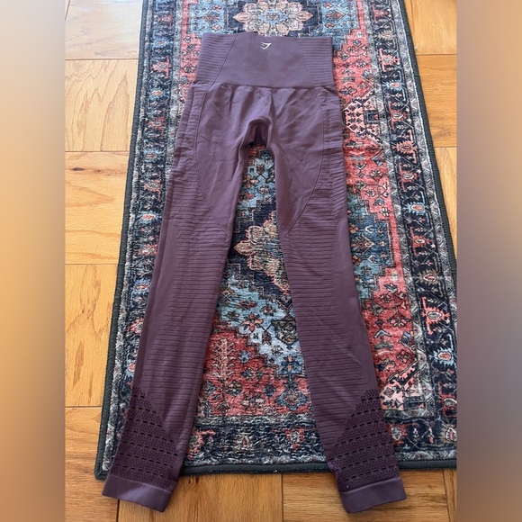 Purple Gymshark leggings fitted sheer see through seamless small xs - Picture 4 of 7